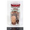 Image 1 : SMALL JAR OF AMERICAN ONE CENT COINS WITH CIRCA