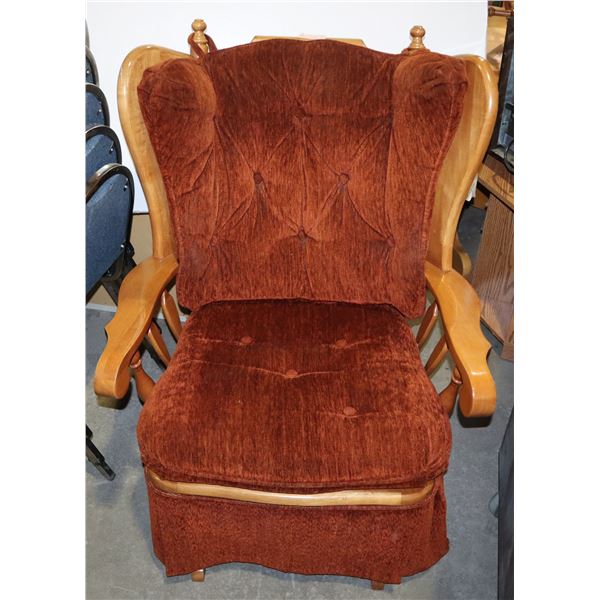 GLIDER ROCKER CHAIR WITH CUSHIONS