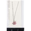 Image 1 : NEW SILVER TONE PINK RHINESTONE ORBIT HEART