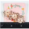 Image 1 : NEW DAINTY ROSE GOLD TONE FLOWER DESIGN FRENCH