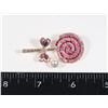 Image 1 : NEW CLEAR AND PINK RHINESTONE LOLLIPOP BROOCH