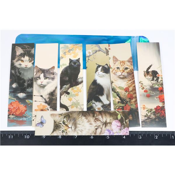 7 NEW JAPANESE CAT THEME PAPER BOOK MARKS