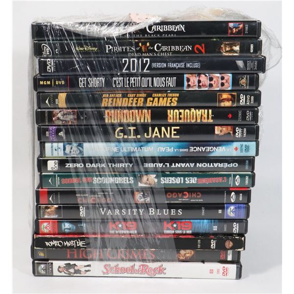 DVD LOT: PIRATES OF THE CARIBBEAN, ZERO DARK