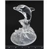 Image 1 : CLEAR GLASS DOLPHIN STATUE