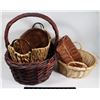 Image 1 : FLAT OF DECORATIVE WICKER BASKETS