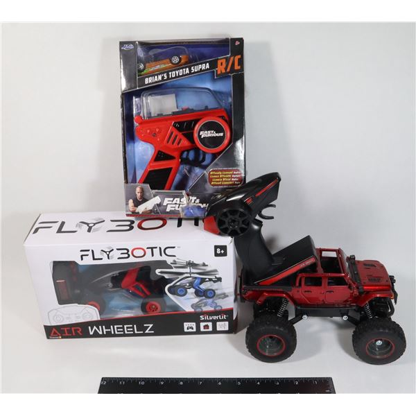 LOT OF ELECTRIC TOYS INC. FLYBOTIC AIR WHEELZ &