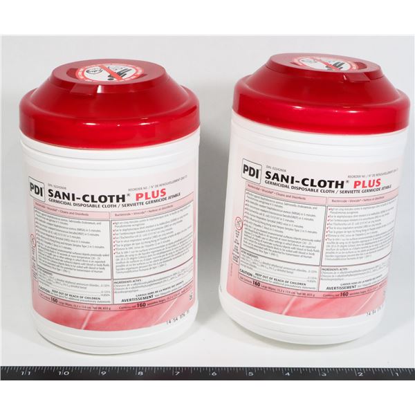 TWO TUBS OF SANI-CLOTH PLUS GERMICIDAL DISPOSABLE