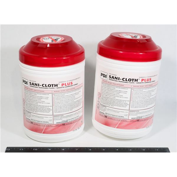TWO TUBS OF SANI-CLOTH PLUS GERMICIDAL DISPOSABLE