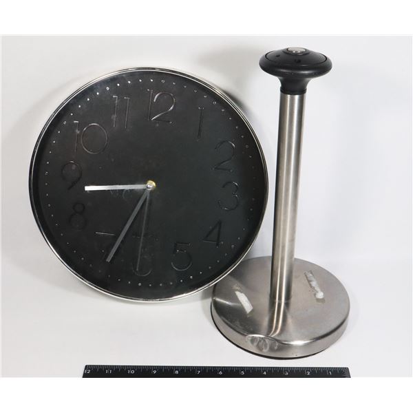 KITCHEN ITEMS, PAPER TOWEL HOLDER AND 12" WALL