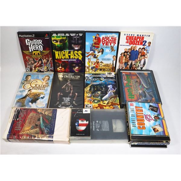 MIXED MEDIA LOT INC. HARRY POTTER VHS & MORE