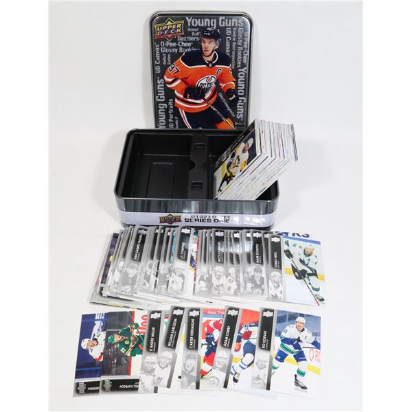 TIN OF UPPER DECK 2021-22 HOCKEY CARDS
