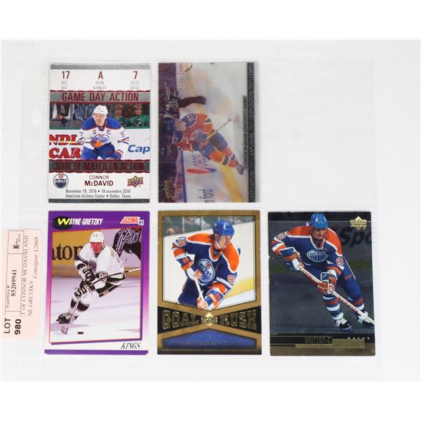 SHEET OF CONNOR MCDAVID AND WAYNE GRETZKY