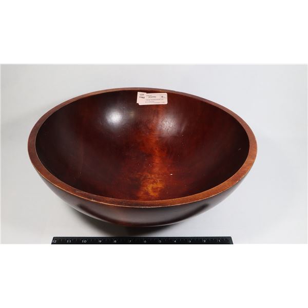 15" X 14" OVAL WOOD BOWL BY BARBARA CANADA