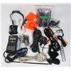 Image 1 : BOX OF ASSORTED MISC. ELECTRONICS, CHARGERS,