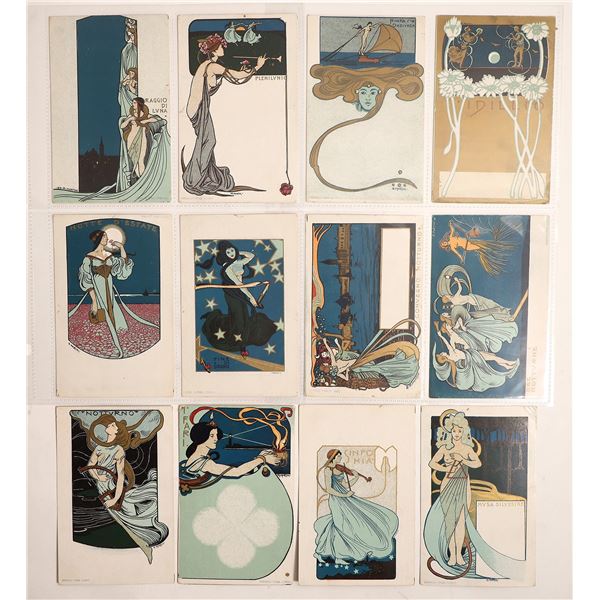 Art Nouveau - Martini Postcards 1890s-1940s (12) [186198]