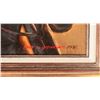 Image 2 : Cha, Ilyong Painting: Cowboy on Horse, 1981 - Framed [184013]