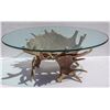Image 1 : Taxidermy Art: Mule Deer Antler Glass Coffee Table [184455]