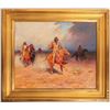 Image 1 : American Western Painting, possibly an unfinished CM Russell, c1912 [182788]