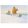 Image 8 : American Western Painting, possibly an unfinished CM Russell, c1912 [182788]