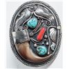 Image 1 : Bear Claw Silver Belt Buckle [162657]