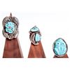 Image 1 : Carved turquoise Rings [185944]