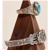 Image 2 : Ladies Green Turquoise Silver Bracelet Attributed to Hubbell [186475]