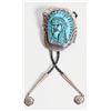 Image 1 : Leekya Stone (Turquoise) Carved Bolo, Exquisite [186280]