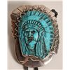 Image 2 : Leekya Stone (Turquoise) Carved Bolo, Exquisite [186280]