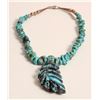 Image 2 : Leekya Style Turquoise Carved Stone Necklace [186069]