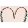 Image 3 : Leekya turquoise carved stone and nugget necklace, silver and black beads. [186289]