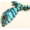 Image 2 : Leekya Turquoise Leaf Carved Necklace, Small Leaf [186288]