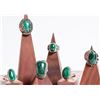 Image 1 : Malachite Silver Rings (6) [186446]