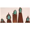 Image 2 : Navajo single Stone Turquoise Rings (5) [186238]