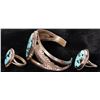 Image 2 : Navajo Turquoise Bracelet and Two Rings [186093]