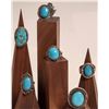 Image 1 : Navajo Turquoise Oval Rings (6) [186233]
