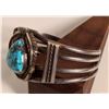Image 2 : Old Style Navajo Silver Turquoise Bracelet [186433]
