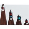 Image 1 : Shadow Box Style Navajo Rings (4) [186510]