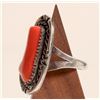 Image 8 : Silver/Red Coral Bracelets (3) with Matching Ring [186476]