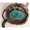 Image 2 : Spectacular Old Style Giant Turquoise Bolo, Shadow Box Style [186513]