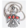 Image 1 : Sterling And Coral Eagle Necklace [176272]
