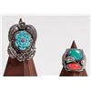 Image 1 : Turquoise & Coral Rings (2) [186436]