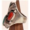 Image 8 : Turquoise and Red Coral Matching Men's Belt Buckle and Ring [186518]