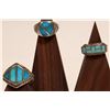 Image 2 : Zuni  Channel Turquoise Rings (3) & Earrings [186429]