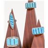 Image 1 : Zuni Channel Inlay Turquoise Silver Rings (4) [185490]