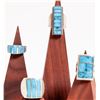 Image 1 : Zuni Channel Inlay Turquoise Silver Rings (4) [186242]