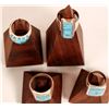 Image 2 : Zuni Channel Inlay Turquoise Silver Rings (4) [186242]