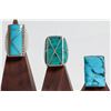 Image 1 : Zuni Channel Inlay Turquoise Silver Rings (4) [186443]