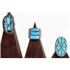 Image 1 : Zuni Channel Turquoise and Silver Women's Rings (3) [186097]