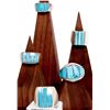 Image 1 : Zuni Men's Channel Inlay Turquoise  Silver Rings (5) [185487]