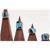 Image 1 : Zuni Turquoise & Onyx Rings (4) [186573]